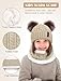 Senker Fashion Winter Beanie Kids Hat and Gloves Set for Girls Boys Toddler Pompom Knit Fleece Lined for Cold Weather