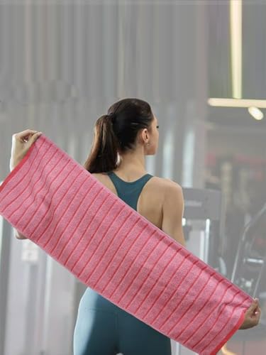 Image of NAUTICA Combo Set Gym Towel + Bottle | 3 PC Set- 1 Single WALL Bottle + 2 PCS Hand Towel | Combo Set for Gym, Yoga, Running & Training | Pink