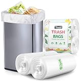 8 Gallon 40 Counts Strong Medium Trash Bags Garbage Bags by Teivio, Bin Liners, for Home Office Kitc