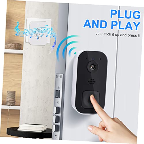 DOITOOL 3 Pecas Campainha Visual Campainha Inteligente Roupa Branca Campainha De Vídeo Doméstico Cam