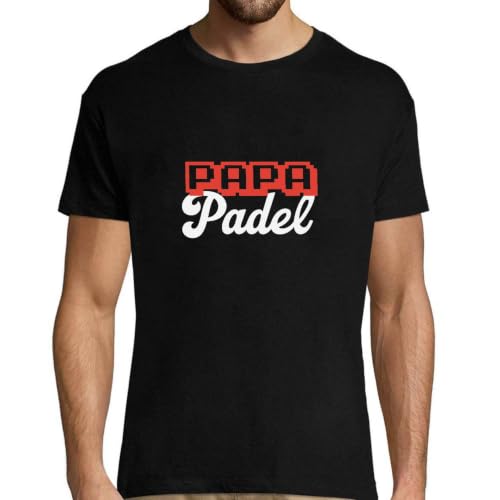 T-Shirt Homme Papa Padel parfait pour les barbecues en famille le dimanche