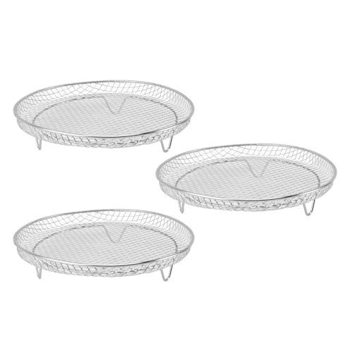 Air Fryer Rack, Fryer Rack Set Cooling Air Accessories Multi Layer Dehydrator Accessories (Round)