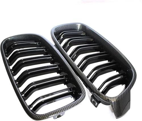 Parrilla doble puente acabado carbono para BMW Serie 3 F30 F31 F35 F80 (2012-2018)