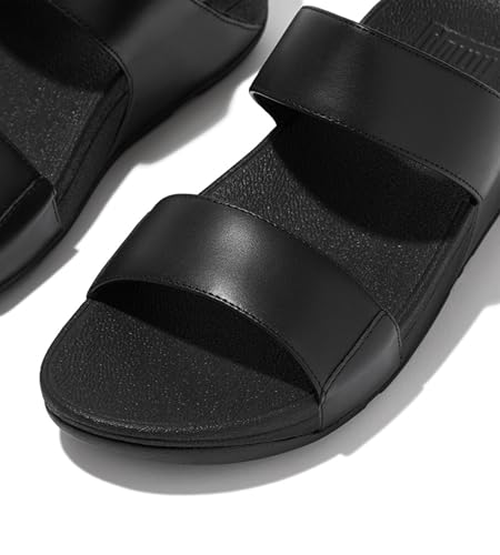 FitFlop Women's Lulu Platino Leather Slides2