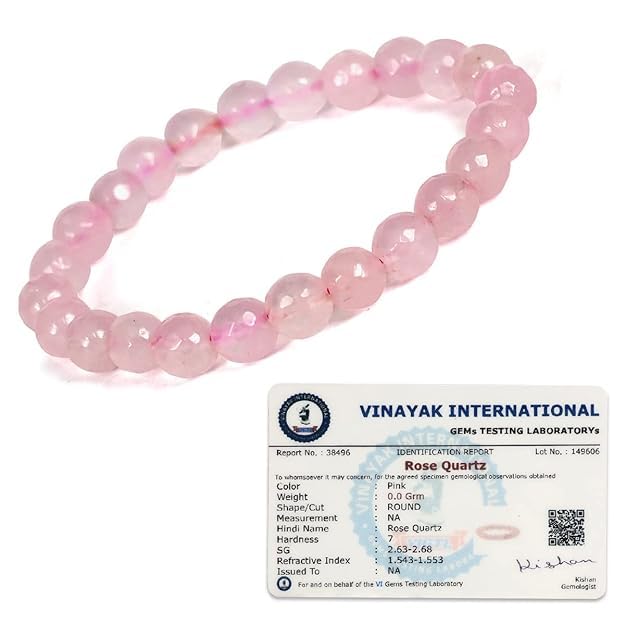 Image of Reiki Crystal Products Certified Natural Crystal Stone 8 mm Diamond Cut /Faceted Beads Bracelet for Men & Women | Reiki Charged Gemstone Bracelet | Multiple Crystal Variants Available