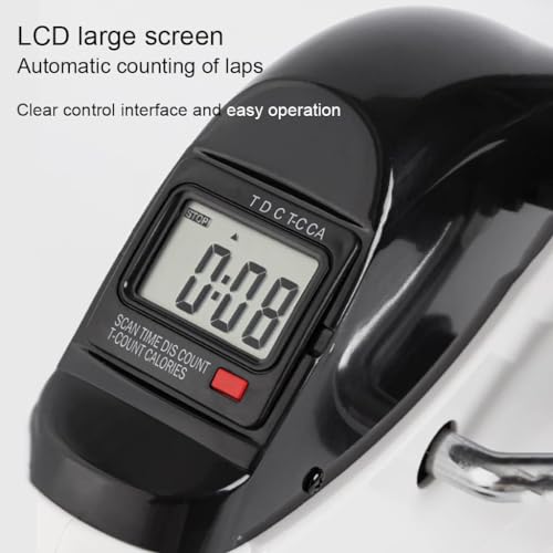 Home Pedal Exerciser Under met LCD-schermen, compacte hometrainer onder bureaufiets Pedaaltrainer, arm- en beenrevalidatiemachine - Afbeelding 3