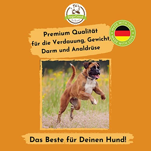Flohsamen gemahlen für Hunde - 90 Kapseln für bis zu 3 Monate, bei Problemen mit der Analdrüse sehr positiv, natürlicher Ballaststoff als die gesunde Alternative zu Gemüse und Obst