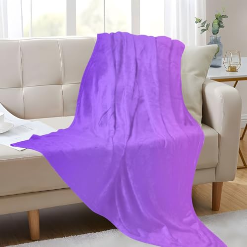 Couverture violette dégradée de lit jeté confortable haut de gamme - 7