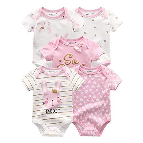 Kiddiezoom Unisex Newborn Baby Short-Sleeve Bodysuit Baby Layette Essentials Giftset Clothing Set2