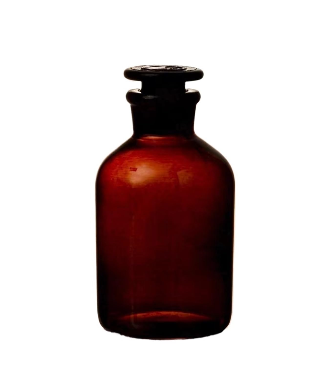 Botella de reactivo de Laboratorio, Botella de Boca Estrecha marrón de Vidrio con Alto Contenido de borosilicato(1000mL 1pc)