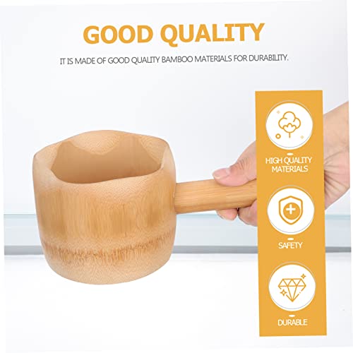 Watering Ladle Portable Bathtub For Plastic Spoon Spoons Bathing Kitchen Ladles Wood Water Scoop Dipper Ladle Bath Ladle Bamboo Ladle Water Ladle Scoop Bamboo Solid Pack #TOP7