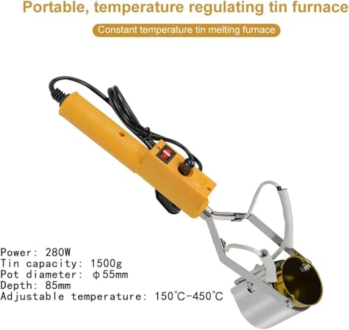 Tragbarer Schmelzofen für Edelmetalle, einstellbare Temperatur zum Gießen, Verfeinern und DIY-Schmuckherstellung