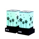 Telepathy Friendship Lamps - Long Distance Wifi Touch Lamps by ZOCI VOCI - Floral Design | Unique Handmade Gifts 200+ colors (SET OF 2)
