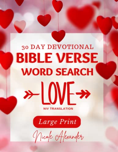 Image of 30 Day Devotional NIV Bible Word Search Love Large Print: Inspiring Scriptures for Daily Encouragement and Empowerment with Relaxing Activities for Christians