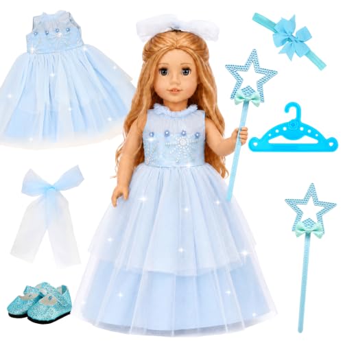 Princess Tulle Dress and Acceories with Veil for American 18 Inch Dolls - image 1