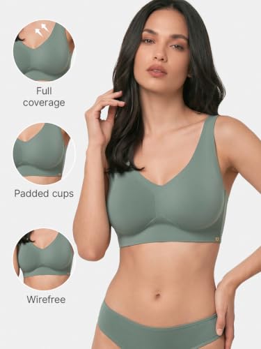 Image of Enamor Innovations Invisi Minimizer, Ultra Smooth, Bonded, M-Frame, Women's T-Shirt Bra - Seamless, No-Pinch, No-Dig, Padded, Wirefree, Full Coverage - IO03 (Available in Plus Sizes)