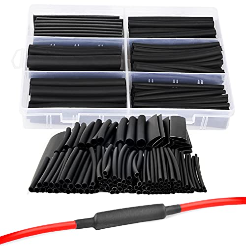 Nilight 130 Pcs 3:1 Dual Wall Adhesive Heat Shrink Tubing Kit, 6 Sizes(Dia): 1/2