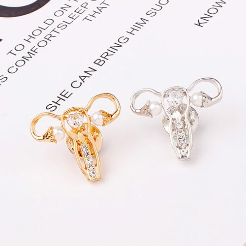 Image of Uterus Pin Medical Obgyn Pins Stethoscope Brooch Medicine Symbol Lung Brooch for Gynecologist Medical Doctors Nurse Gifts Jewelry