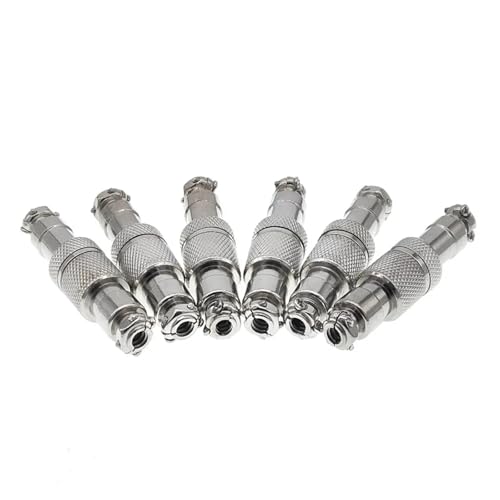 Conector GX12 hembra de 2 pines para cable push-pull de aviación y junta a tope 6