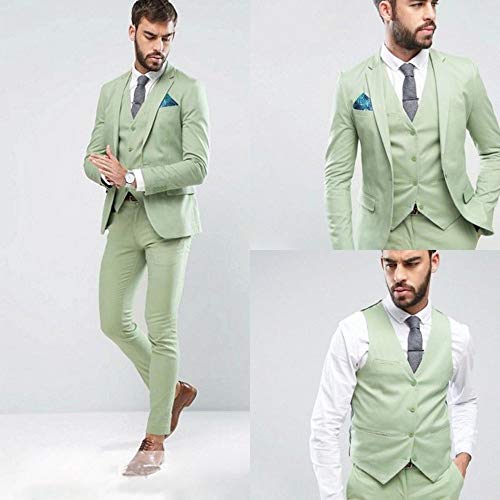 Costume trois pièces pour hommes à revers cranté et simple boutonnage style classique