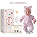 BABESIDE 12 Inch Lifelike Reborn Baby Dolls Vinyl Full Body, Soft Realistic Baby Doll Sweet Sleeping Preemie Real Life Baby Dolls Easy to Hold with Accessories Gift Set for Kids Age 3+