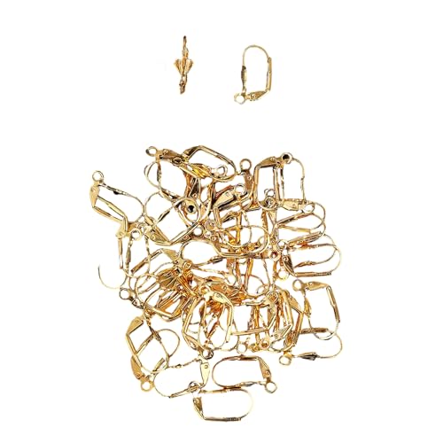 50 Pieces Gold/Silver Tone Clip on Earrings Comfortable French Inspired Jewelry for Weddings Parties Formal Occasions Ear Clips 