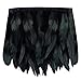 Produktbild BAKHK 2m Schwarz Grüne Federn Kragen zum Basteln Natürliche Federn Cape Schal Stoffstreifen für Karneval, Halloween, Bekleidung, Kostüme, Party
