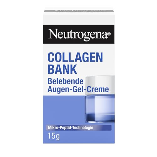 Neutrogena Collagen Bank Belebende Augen-Gel-Creme (15 g), parfumfreie Augenpflege mit Mikro-Peptid-Technologie gegen Falten, Augenringe & Schwellungen, für empfindliche Haut Neutrogena Collagen Bank Belebende Augen-Gel-Creme (15 g), parfumfreie Augenpflege mit Mikro-Peptid-Technologie gegen Falten, Augenringe & Schwellungen, für empfindliche Haut