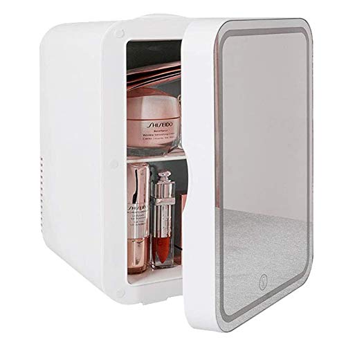 ZG-HOME 8L Mini Réfrigérateur Beauté Parfaite/Réfrigérateur Cosmétique Portatif Soin Peau,éclairage LED,Utilisé pour Le Maquillage Et Les Soins La Peau,Bar (White) Cover