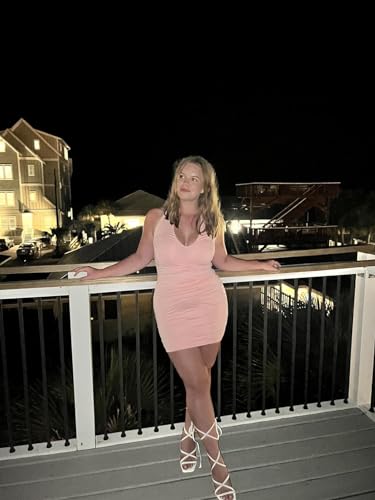 Image of BEAGIMEG Women's Sexy Bodycon Sleeveless Criss Cross Ruched Halter Mini Dress Party Club Dress