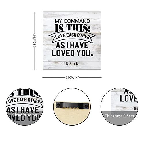 Plaque murale rustique en bois My Command de 35cm pour decoration interieure