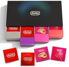 Durex Fun Explosion Mix di Preservativi Sottili, Con Rilievi e Nervature e Aromatizzati alla Fragola , 40 Profilattici, Esclusiva Online