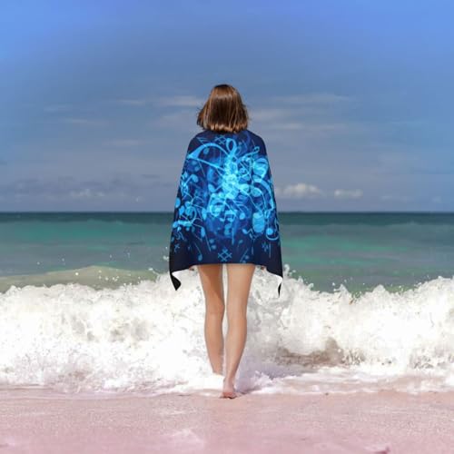 Serviette de bain microfibre anti odeur séchage rapide musique