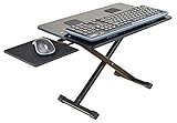 KT3 Ergonomic Adjustable Height & Negative Tilt Computer Keyboard and Mouse Stand for Standing raise keyboards to standing height sit stand up on desk riser holder tray platform lift above desk