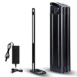 HAIPACKBA 48V E-Bike Battery, 10.6Ah 15Ah 20Ah Silver Fish Lithium Battery, 30A BMS, Safe Lock, Led Indicator Light for 48Volt Controller 0W-1000W Motors (48V 10.6AH)