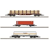 Rungenwagen mit echter Holzbeladung