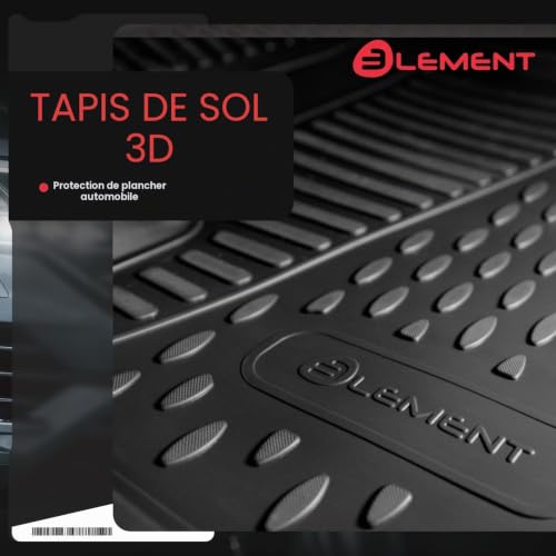 Tapis de sol voiture antidérapants et imperméables à bords hauts Renault Duster - 2