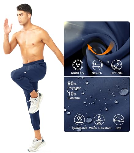 Image of NORTHYARD Men's Athletic Running Pants Lightweight Workout Joggers Quick Dry Gym Sweatpants Active Sports Track Training