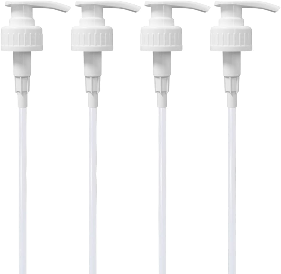 4 Pieces Bottle Pump Dispenser, Dispensing Pump, 38 mm Pump Lid Top