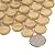 Apollo Tile Gold Glass Penny Round Mosaic Tile for Kitchen, Bathroom or Wall Panel - 4"x5" Sample Swatch