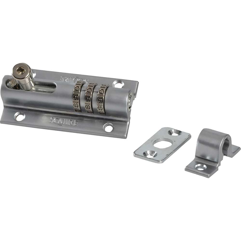 Squire Combi 3Ch Combibolt 3 Re-Codable Locking Bolt Chrome 92Mm