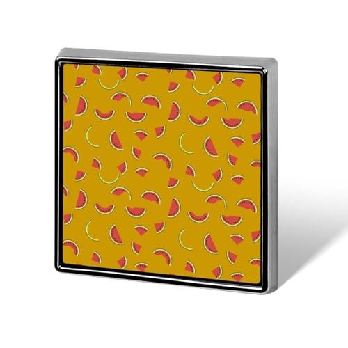 Spilla quadrata a forma di anguria fresca slaced matura, alla moda, spilla decorativa per giacche, gonne, borse, abiti