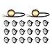 Meerkatt (Pack of 20) 3/4 Inch Round Clear Lens Amber 2835 SMD Chipset 3 Diodes Super Bright Side Marker Lights with Grommet for Caravan RV Jeep Trailer Pickup Truck SUV ATV 12V DC Turn Tail 3led-HL