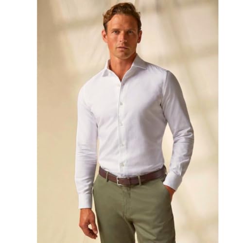 Camisa Social Masculina Slim Fit Manga Longa TAM(3)