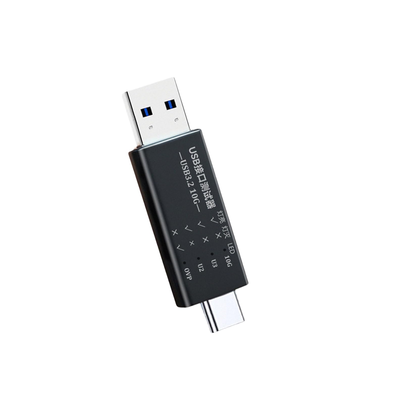 USB C a USB 3.2 interfacce tester rivelatori con display a LED per ricarica rapida e trasferimento dati fino a 10 Gbps di tipo C display a LED