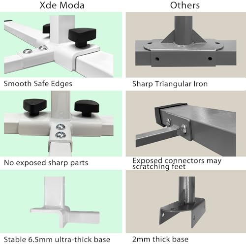 XDEMODA The Latest Model Gymnastics Bar for Kids Ages 3-15 for Home, Anti-Slip, Easy to Assemble, 35” to 55” Adjustable Height Gymnastic Horizontal Bars Equipment (Gym bar, White)