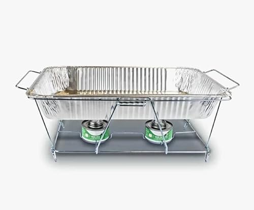 Folding Chafing Food Warmer Wire Rack Chafer Stand Chrome Super Sturdy Foldable Buffet, for use with Disposable Party Accessories