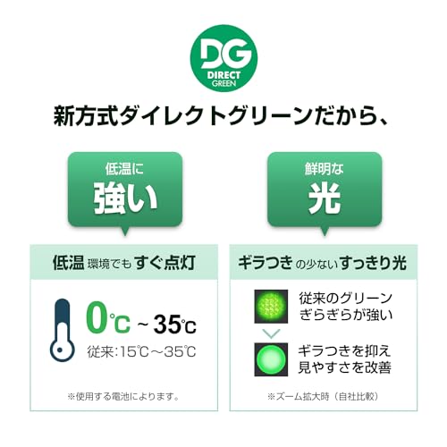 プラス レーザーポインタ プレミアムライン グリーンレーザー 緑色光 PL-G115CG の商品画像 3