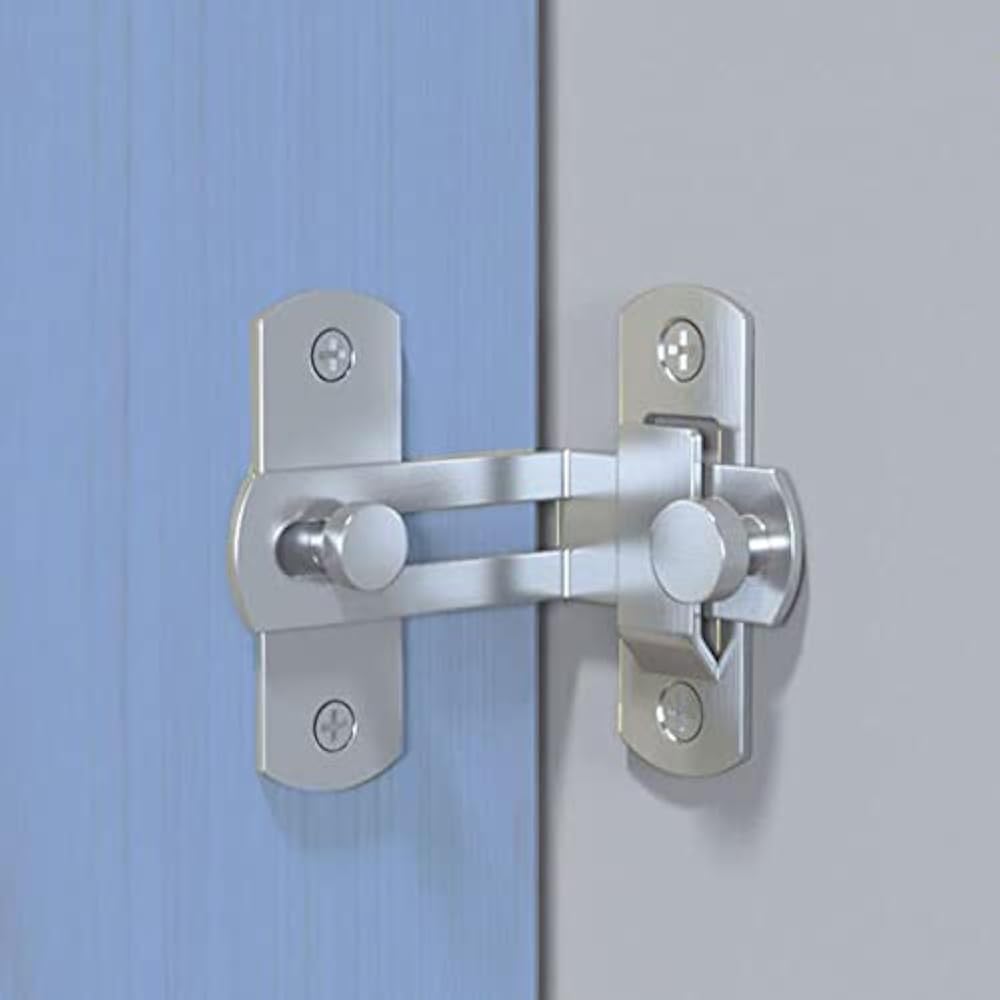 VANDU 90 Degree Flip Barn Door Lock Latches, Matte Black Stainless Steel Gate Latch Security Door Latch for Barn Door, Pet Door, Bathroom, Cabinet Closet, Window, Sliding Door Lock (1 pcs)-image-32