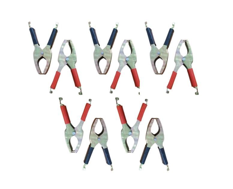 05 Pair Battery Clip Heavy Duty Copper Crocodile Clips for Battery Heavy Duty s for Battery Red and Black Alligator Clamps for Multipole Application-image-2